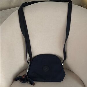Navy blue Crossbody Bag with Monkey Keychain